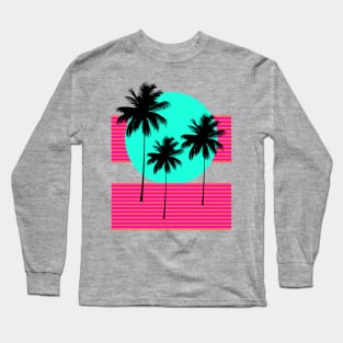 Hello California - Sunset Palms Long Sleeve T-Shirt